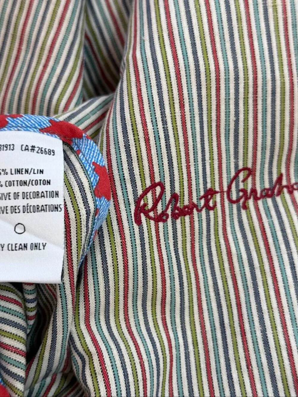 Robert Graham Striped Blazer Men's 48 Multicolor